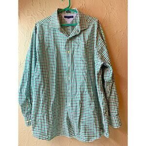 Tommy‎ Hilfiger Mens Plaid Button Down Long Sleeve Shirt Size 18 34/35 Regular